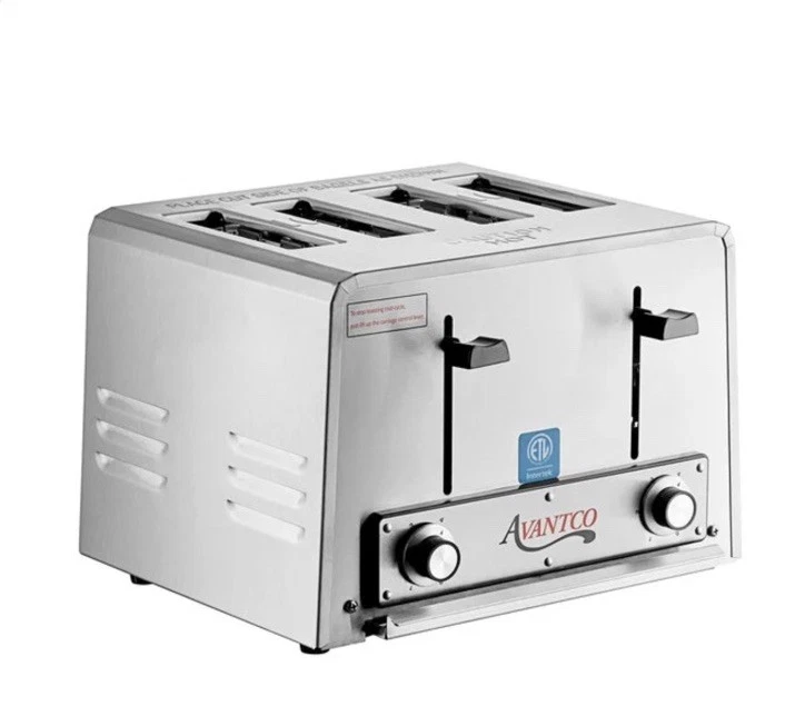 Tostadora comercial de 4 rebanadas ancha ranuras de 1 1/2" servicio estándar 120 V Foto 2 de 3