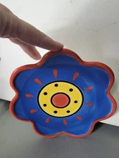 Susan Winget Certified International Garden Brights Blue Ceramic Flower Plate 