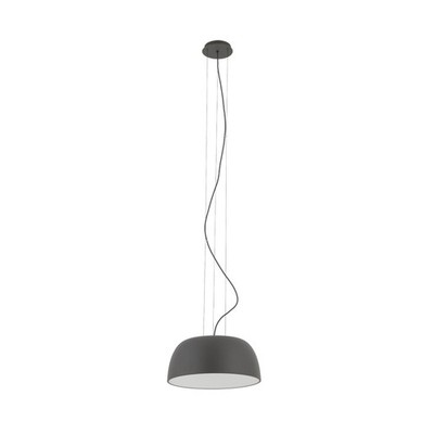 Hängelampe Esstisch rund Ø38 cm Metall Umbra Grau E27 Pendelleuchte Küche