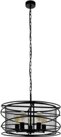 Schwarz Vintage HäNgelampe Pendelleuchte 5X60W/E27 58X150 [Cm]