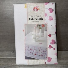 Benson Mills Pink, Red Flowering Hearts Valentine Tablecloth 60x 84