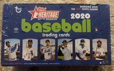 2020 Topps Heritage high number factory sealed hobby box  24 packs auto/relic