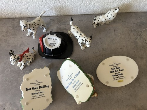 Lot of 4 Hamilton Collection "Seeing Spots" Dalmation Figurines 1990's - Picture 9 of 9
