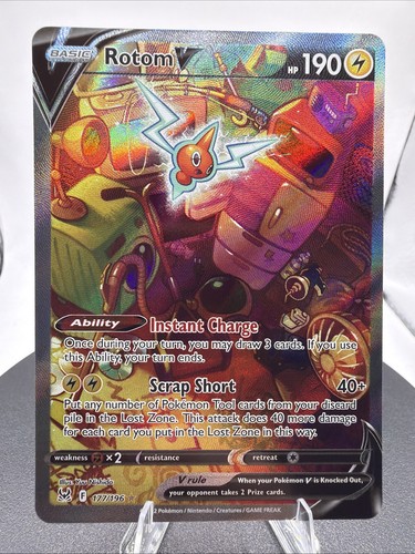 Pokemon TCG Rotom V (Alternate Full Art) 177/196 Swsh11: Lost Origin