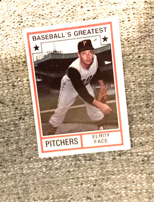 1982 TCMA Greatest Pitchers #12 Roy Face, Pittsburgh Pirates, white back, no MLB