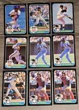 LOT of 9 1986 Donruss All Star Jumbo Cards Gary Carter-Valenzuela-Davis-Joyner