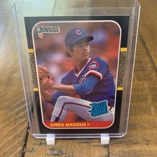 1987 DONRUSS GREG MADDUX RATED ROOKIE CARD # 36 CUBS!. rookie card picture
