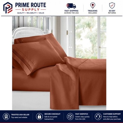 Premier 4 Piece King Bed Sheet Set - Soft Microfiber, Fade & Stain Resistant