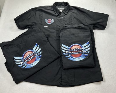Custom Dynamics Throttle Threads  button down short sleeve shirt size L 3 shirts