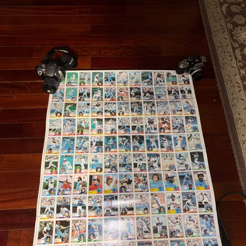 1983 Topps Baseball Uncut Sheet 132 Cards 43" x 28.5" See Photos For Players - Picture 4 of 7