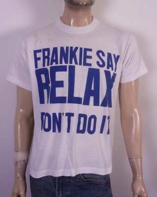 vintage 80s Frankie Goes to Hollywood T-Shirt Relax Don't Do It Gay Pop XL