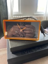 Vintage Siemens Tischuhr Wecker 70er Gelb Orange &ndash; Mod. MU 15 10 Space Age