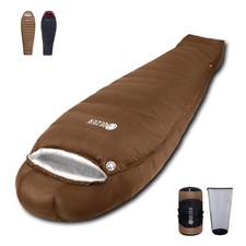 0 Degree Sleeping Bag for Adults 650 Fill Power Down Sleeping Bag for Cold We...