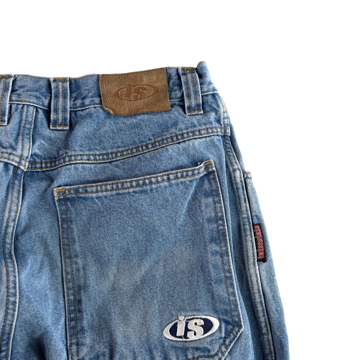 Interstate Baggy Skate Jeans Mens 34x30 Blue Wide Leg 90s Y2K
