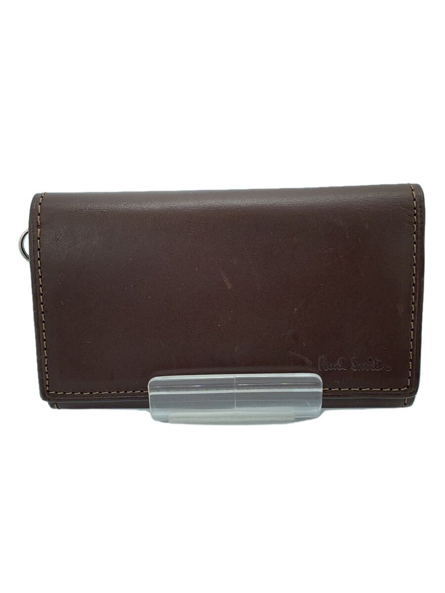 Paul Smith BRW BPS630 Cowhide Key Case with Vegetan Stripe Trim for Men
