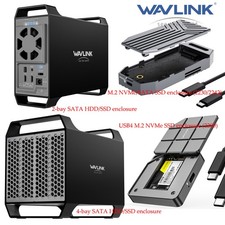 WAVLINK PCIe NVMe SSD Enclosure USB4 External Hard Drive SATA Docking Station