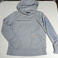 Carhartt Rain Defender Boys Pullover Hoodie Gray Fleece Relaxed Fit Size S 4-6 