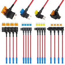 16 Pack 4 Types Fuse Tap, Upgraded 12V Car Add a Circuit Tap Kit -...