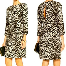$595 Rag & Bone Leopard Dress 100% Silk Animal Print 8 Back Keyhole. Size 0