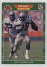 1989 Pro Set Curt Warner ( leader in rushing yards (6074)) #404 00jz