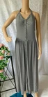 Free People Nina Halter Maxi Black/White Dress SizeXL Sleeveless V Neck RRP:108$