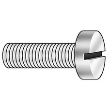 M4-0.70 X 14 Mm Slotted Cheese Machine Screw, Plain 18-8 Stainless Steel, 100