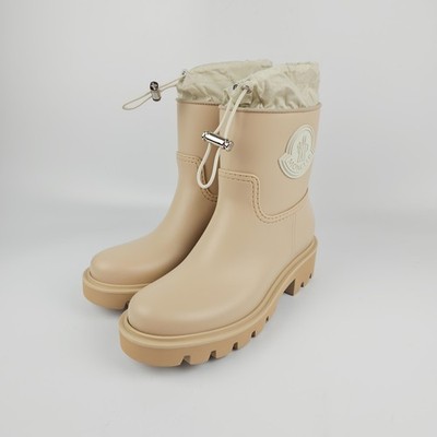 MONCLER Kickstream Beige Rain Boots New