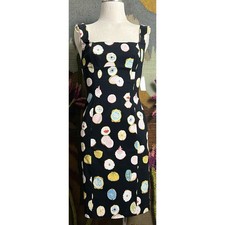 Anthropologie Danielle Kroll Whimsical Makeup Black Mini Dress XS