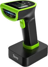 Tera Barcode Scanner Wireless with Screen: Pro Version 1D 2D QR HW0015 Green LN