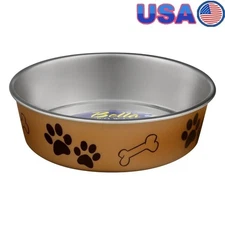 Stainless Steel Dog Bowl Dishwasher Safe Removable Base Slow Feeder Compatible