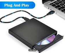 Slim External Drive USB 3.0 Disc Player CD DVD Burner For Laptop PC