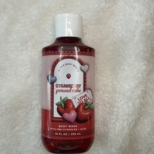 Bath Body Works Strawberry Pound Cake Body Wash 10 oz New