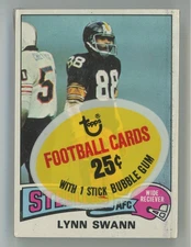 1975 Topps Football Sealed Cello Pack Lynn Swann Rookie On Front