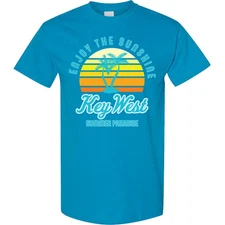 Inktastic Enjoy The Sunshine Key West Summer Paradise T-Shirt Palm Trees Florida