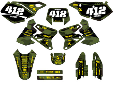 2000-2004 DRZ 400 APACHE Green Senge Graphics Kit Compatible with Suzuki