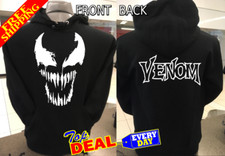 VENOM Hoodie Jacket Pullover Black Front and Back