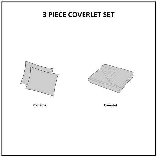 Madison Park Harper Quilt Set Velvet Casual Geometric Stitching Design All Se... - Picture 6 of 12