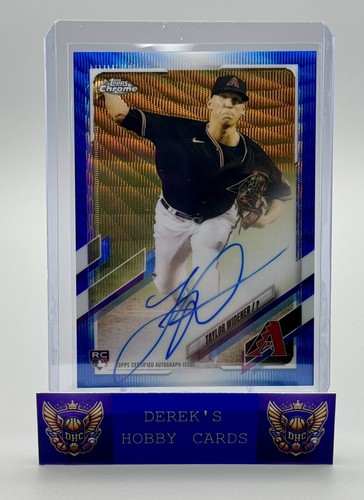 2021 Topps Chrome Taylor Widener On Card Auto Blue Wave /150 RC #RA-TW Arizona - Picture 4 of 4