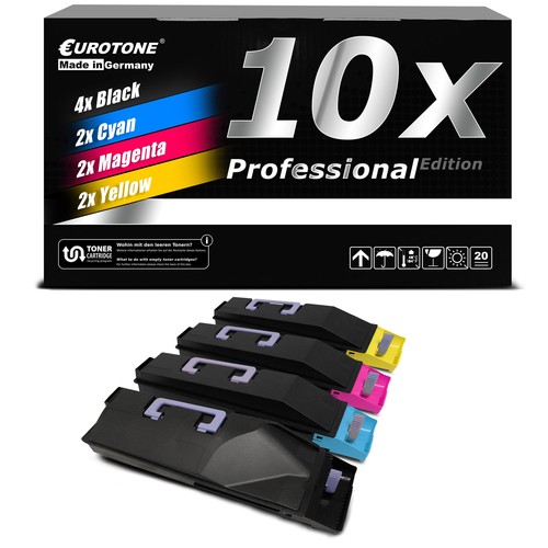 10 x toner Eurotone PRO remplace Kyocera TK-855C TK-855K TK-855M TK-855Y