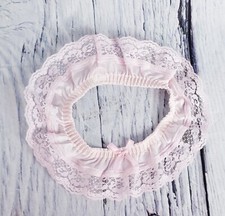 Nancy King Women Retro Slip-On Leg Garter Thigh Ring Belt Pink 5.5" Lace OneSize