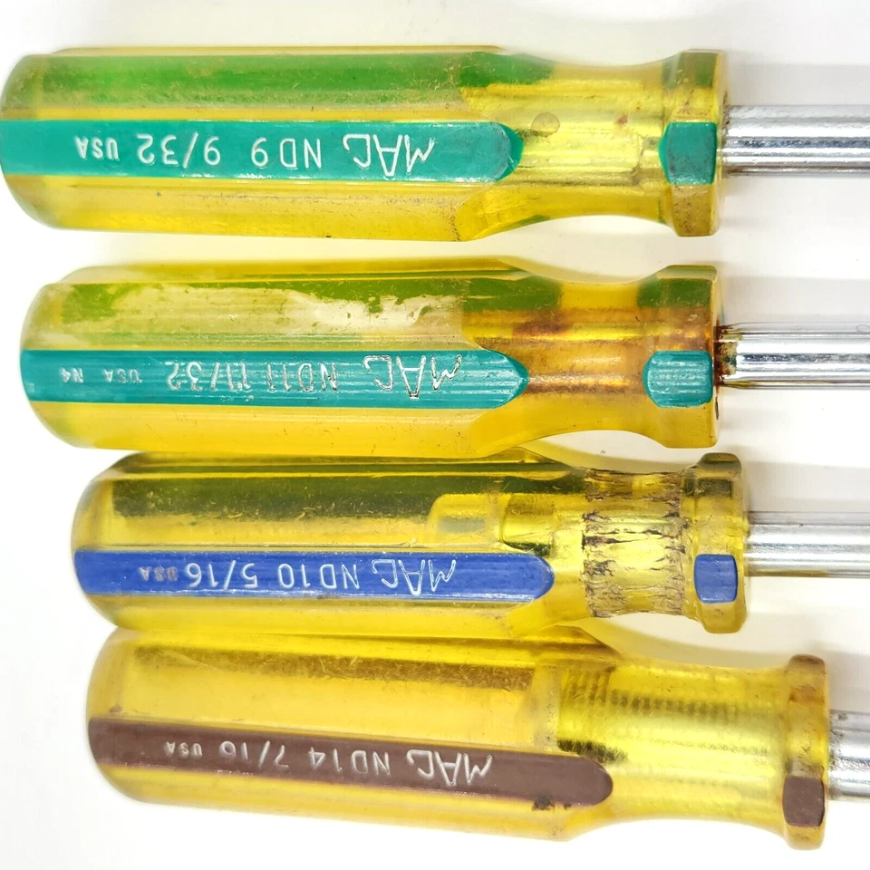 MAC Tools USA SAE 7pc Nut Driver Set In Original Red Tray- 1/4" to 1/2" - Image 4 of 4