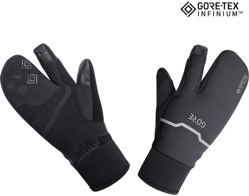 Gorewear Gore Tex Windstopper Infinium Thermo Split Gloves - Black, Lobster LG