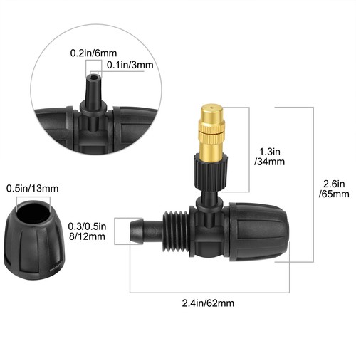 20pcs Brass Misting Nozzles Sprinkler Outdoor Cooling System Garden Sprayer - Picture 2 of 6