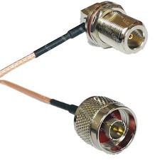 RG316 N Female Bulkhead Angle to N MALE RF Cable Rapid-SHIP LOT
