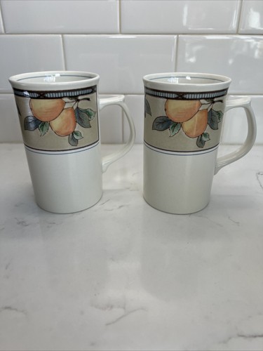 MIKASA INTAGLIO GARDEN HARVEST COFFEE POT & 4 Cappuccino Mugs - Picture 7 of 15