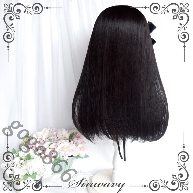Pink Full Wig Black Mix Hair Harajuku Girls Lolita Hairpiece Daily Cosplay - Image 4 of 4
