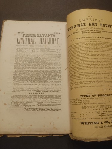Scarce Oct. 1863 American Exchange & Review An Expositor Of Social & Economic - Picture 11 of 12