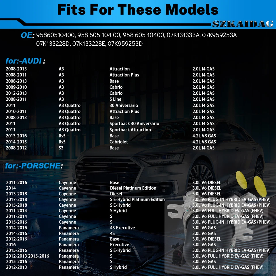Bomba de inyección de aire secundaria para AUDI A3 A3 Quattro Rs5 S3 2.0L 4.2L 07K131333A Foto 2 de 4