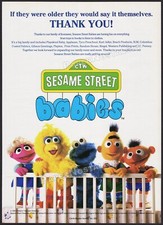 SESAME STREET BABIES - Original 1993 Trade AD / poster Big Bird Cookie Monster