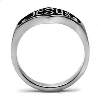 TK631 - High polished (no plating) Stainless Steel Ring with Top